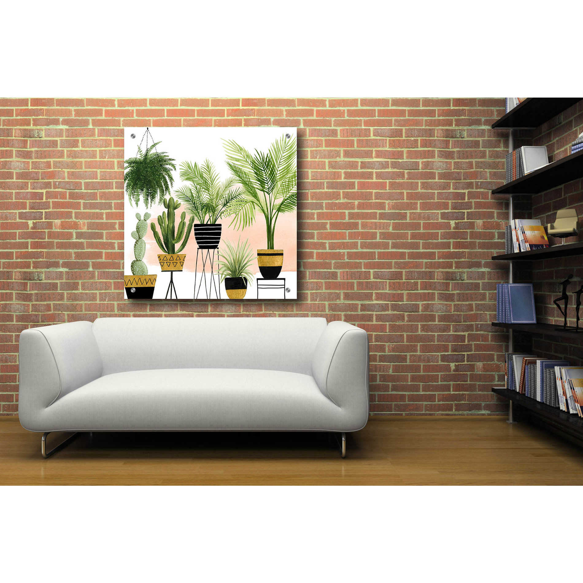 Epic Art 'Indoor Oasis II' by Grace Popp, Acrylic Glass Wall Art,36x36
