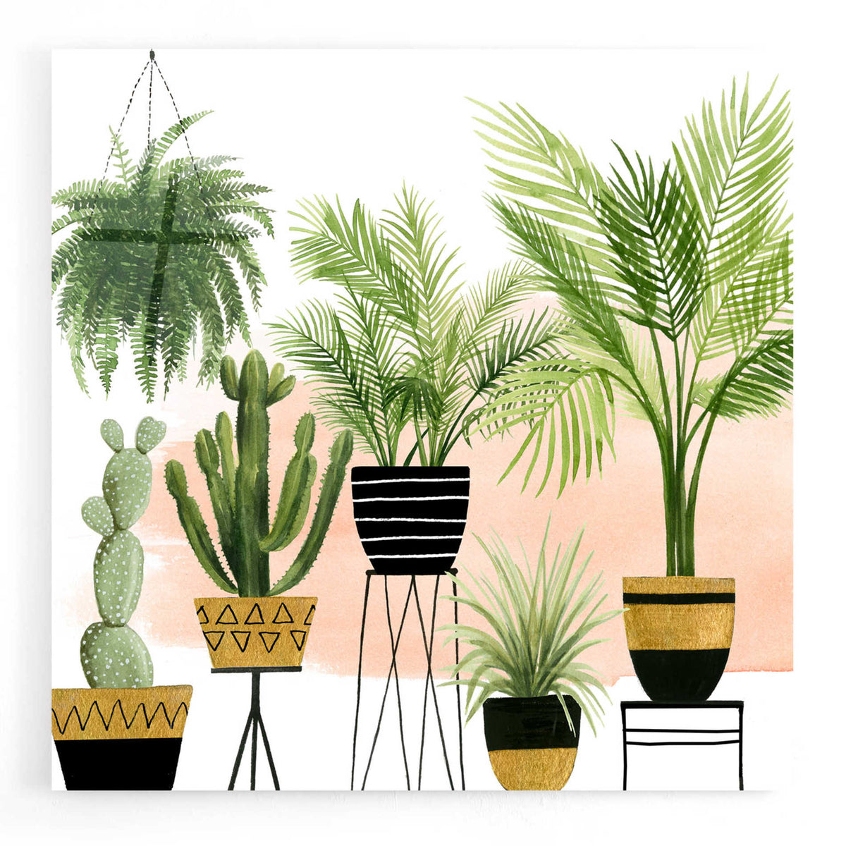 Epic Art 'Indoor Oasis II' by Grace Popp, Acrylic Glass Wall Art