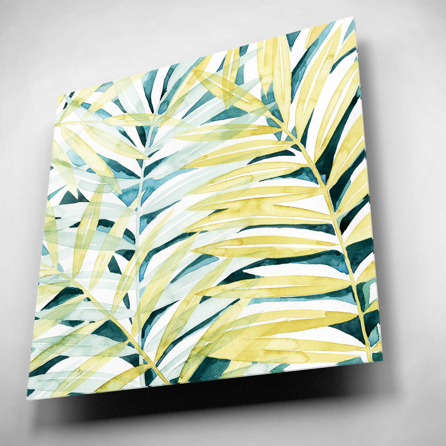 Epic Art 'Sunlit Palms I' by Grace Popp, Acrylic Glass Wall Art,12x12
