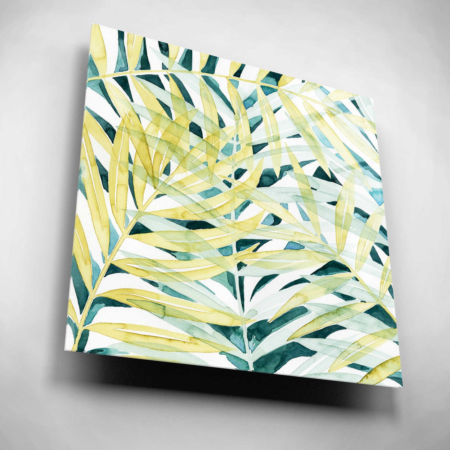 Epic Art 'Sunlit Palms II' by Grace Popp, Acrylic Glass Wall Art,12x12