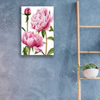 Epic Art 'Winsome Peonies I' by Grace Popp, Acrylic Glass Wall Art,16x24