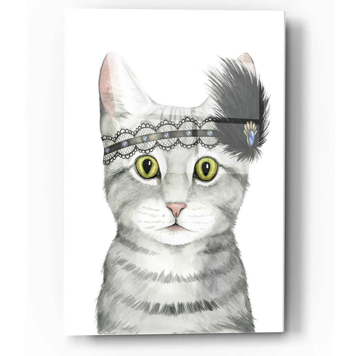 Epic Art 'Downton Cat III' by Grace Popp, Acrylic Glass Wall Art