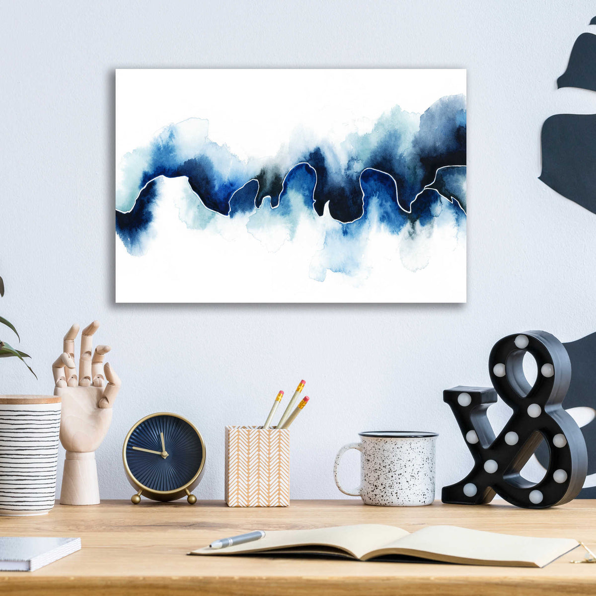 Epic Art 'Glacial Break I' by Grace Popp, Acrylic Glass Wall Art,16x12