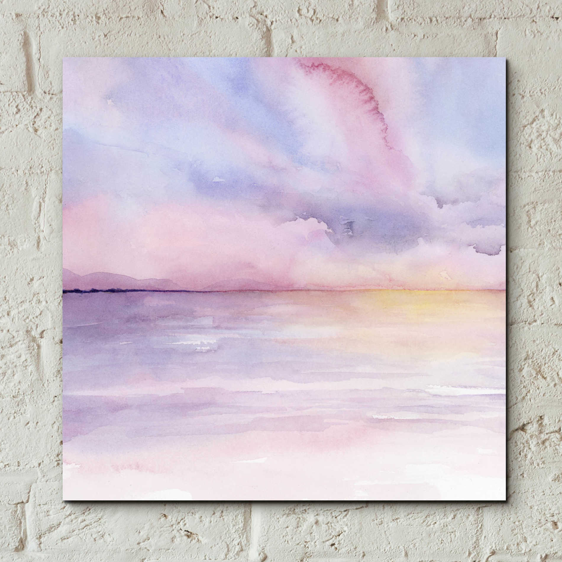 Epic Art 'Pale Sunset I' by Grace Popp, Acrylic Glass Wall Art,12x12