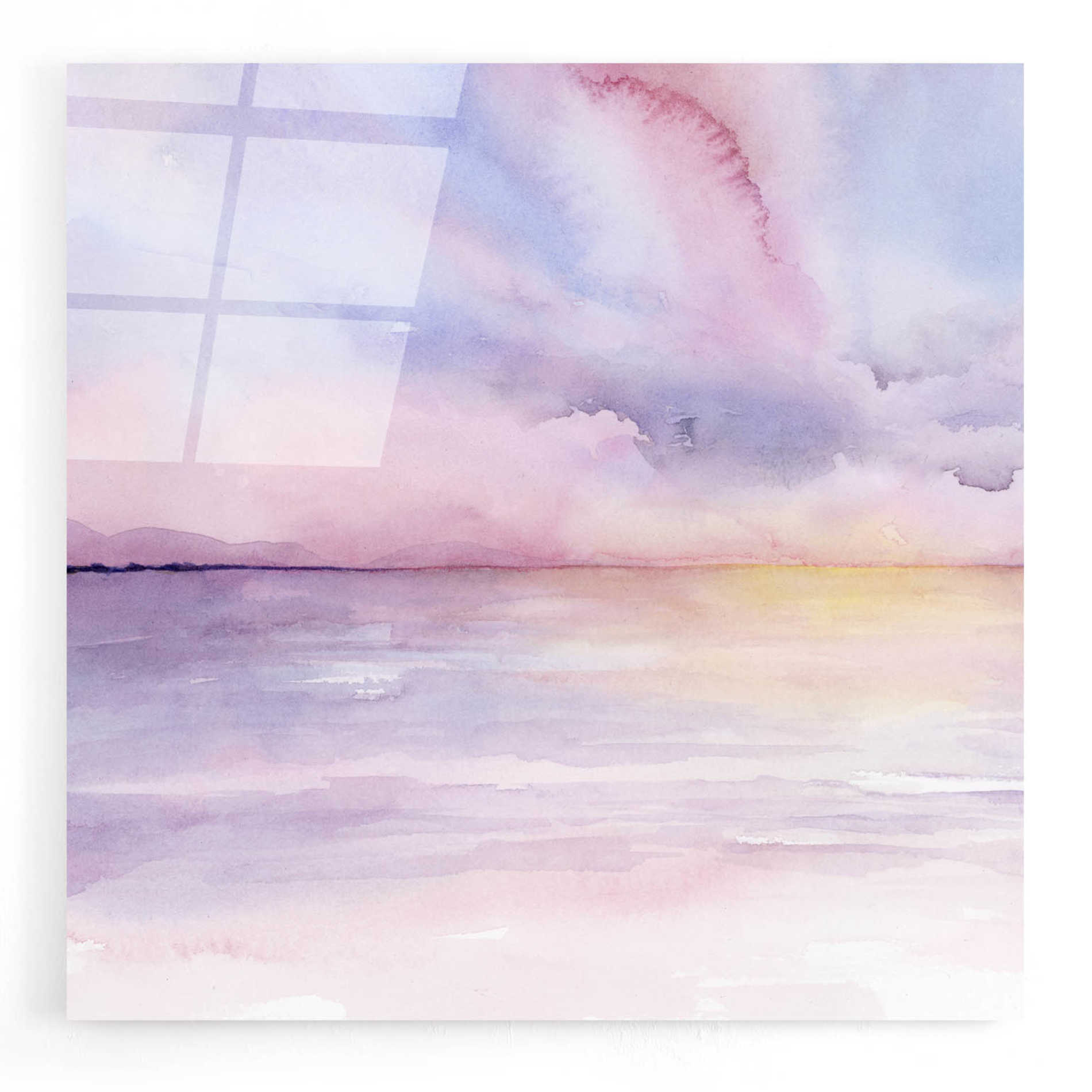 Epic Art 'Pale Sunset I' by Grace Popp, Acrylic Glass Wall Art,12x12