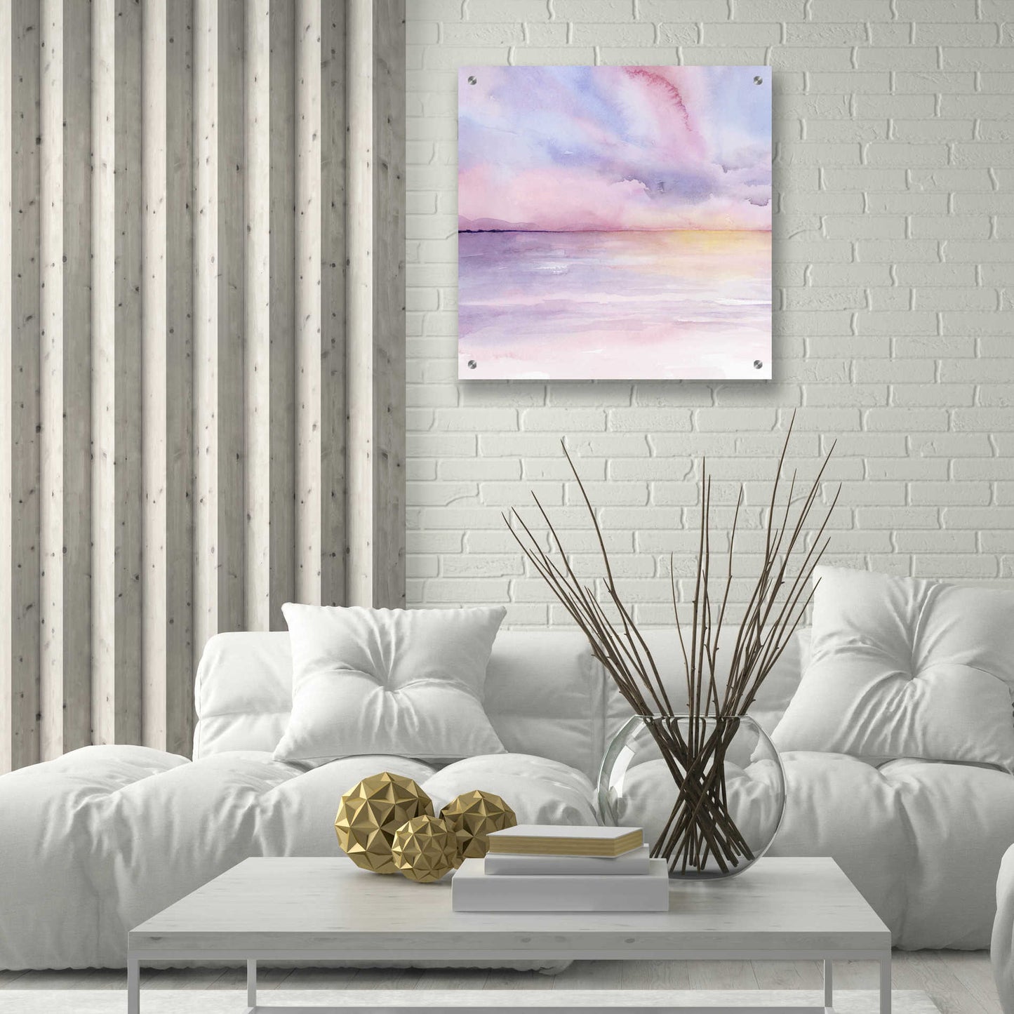 Epic Art 'Pale Sunset I' by Grace Popp, Acrylic Glass Wall Art,24x24