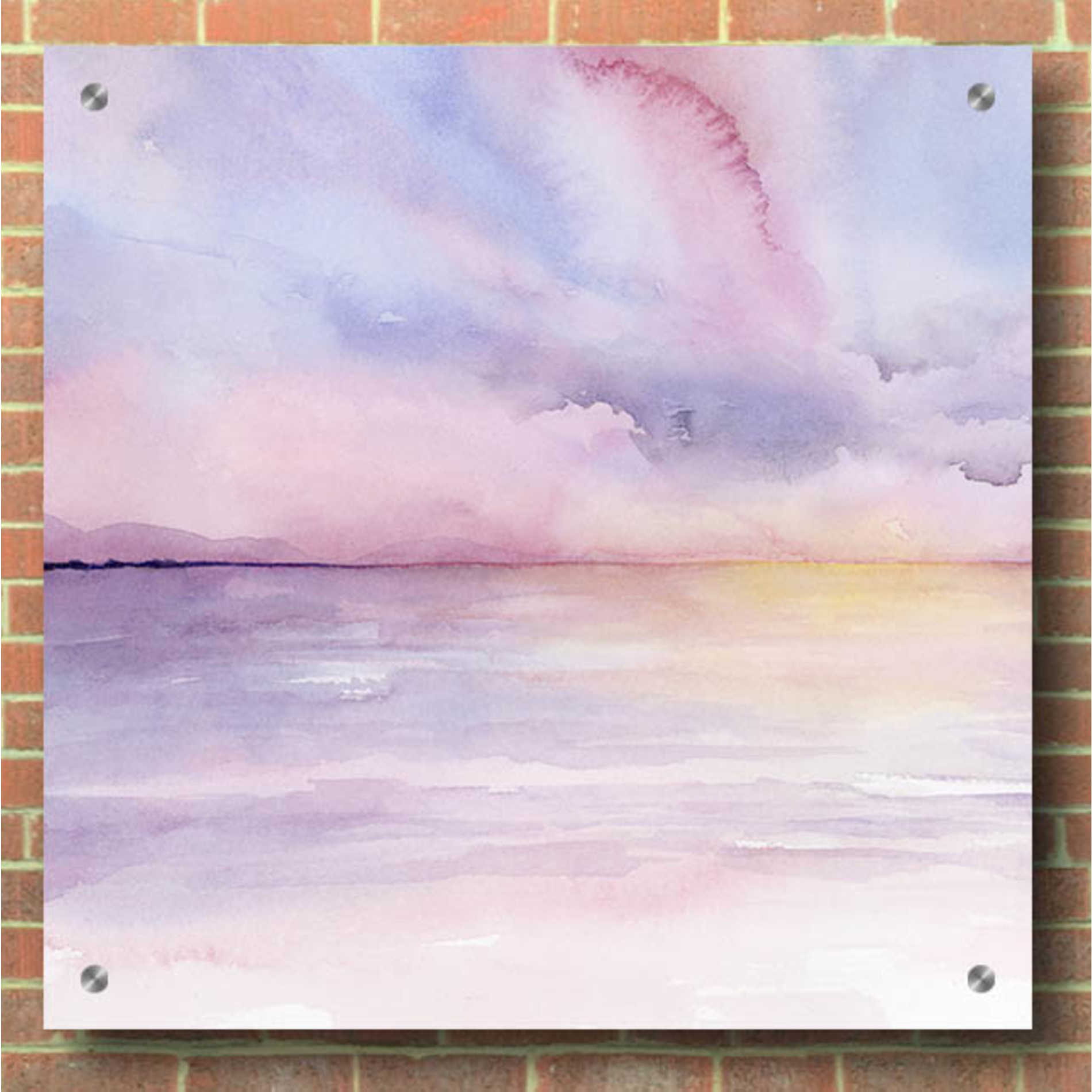 Epic Art 'Pale Sunset I' by Grace Popp, Acrylic Glass Wall Art,36x36