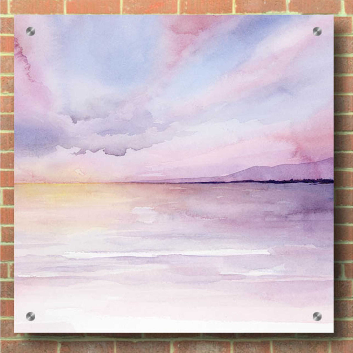 Epic Art 'Pale Sunset II' by Grace Popp, Acrylic Glass Wall Art,36x36