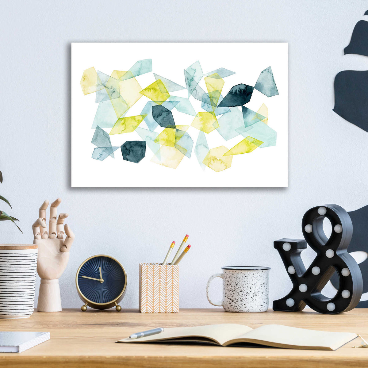 Epic Art 'Seaglass Abstract I' by Grace Popp, Acrylic Glass Wall Art,16x12