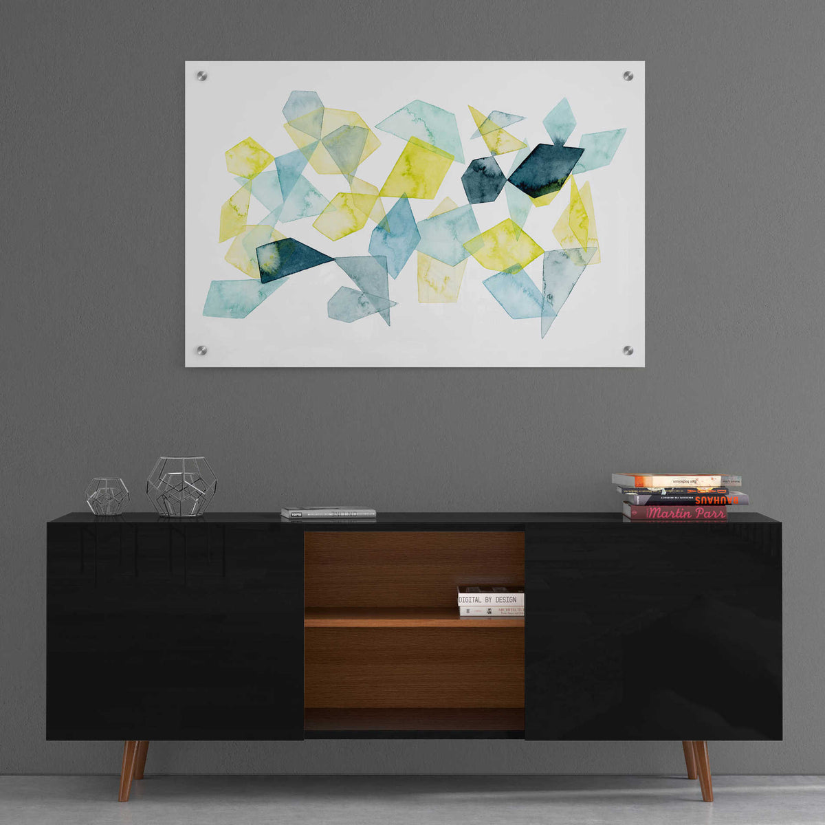 Epic Art 'Seaglass Abstract II' by Grace Popp, Acrylic Glass Wall Art,36x24