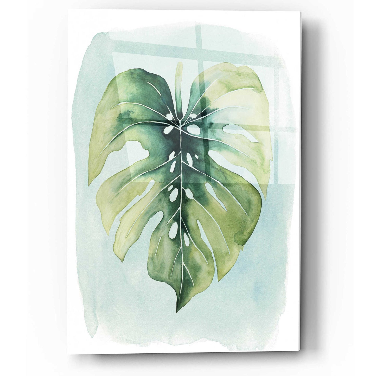 Epic Art 'Paradise Palm Leaves I' by Grace Popp, Acrylic Glass Wall Art,12x16