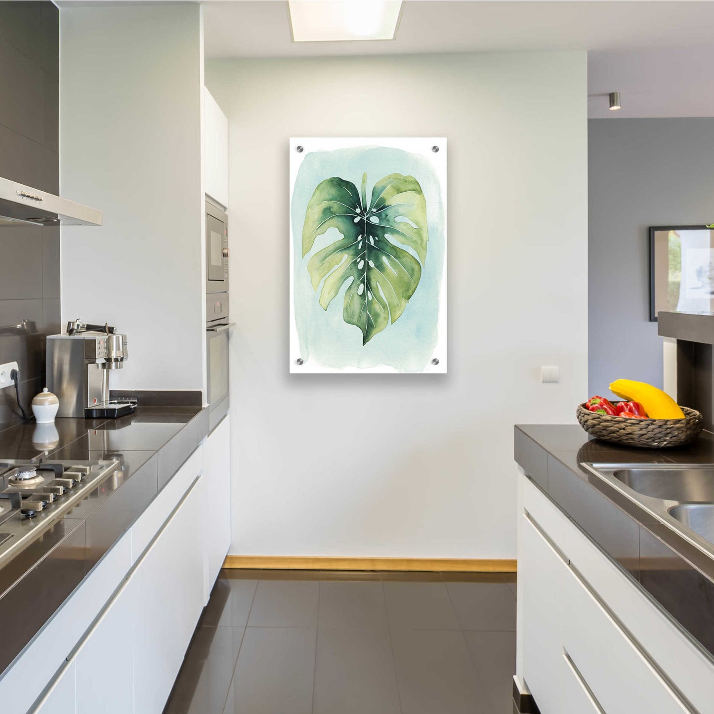Epic Art 'Paradise Palm Leaves I' by Grace Popp, Acrylic Glass Wall Art,24x36