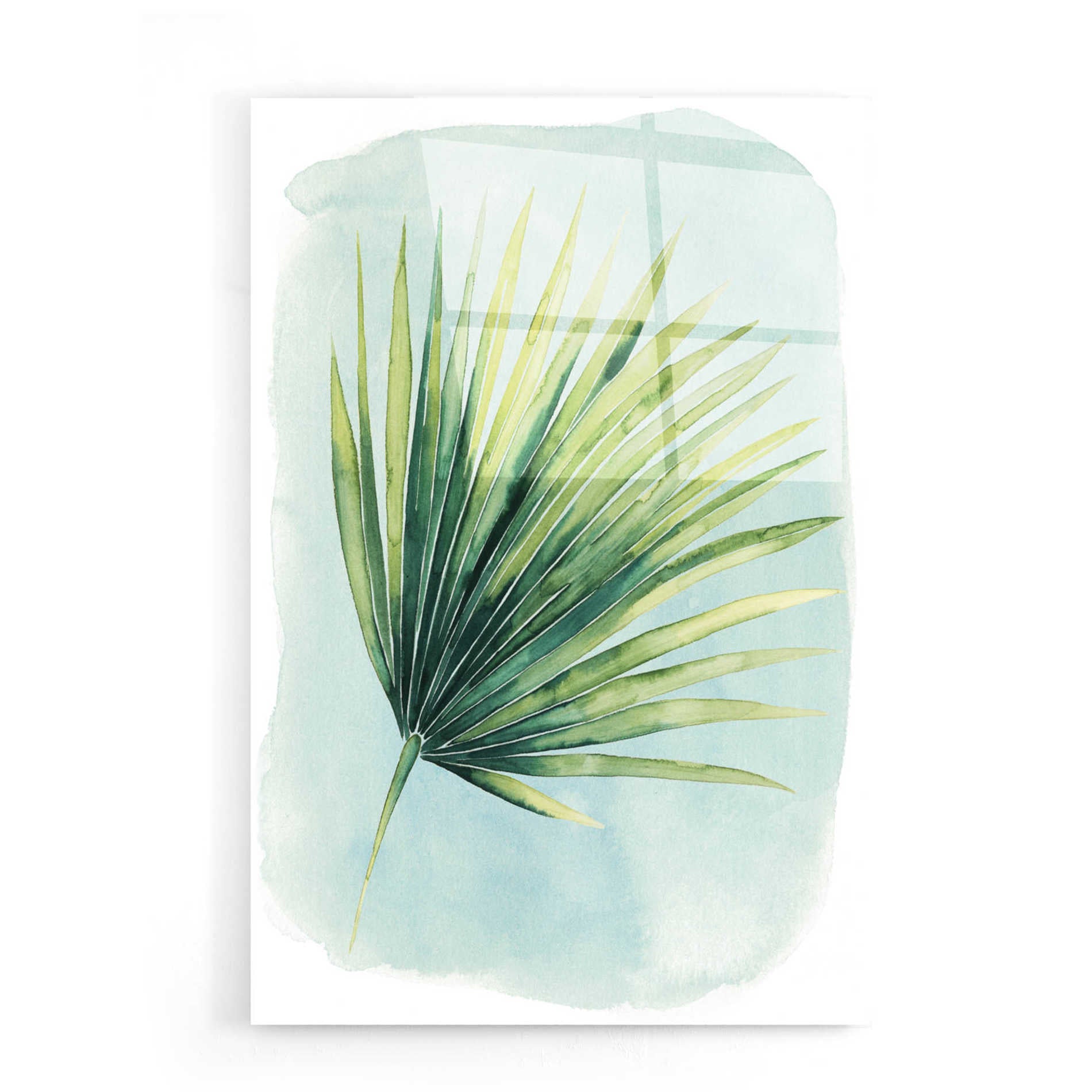 Epic Art 'Paradise Palm Leaves II' by Grace Popp, Acrylic Glass Wall Art,16x24