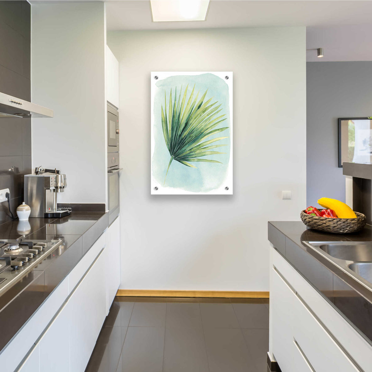 Epic Art 'Paradise Palm Leaves II' by Grace Popp, Acrylic Glass Wall Art,24x36