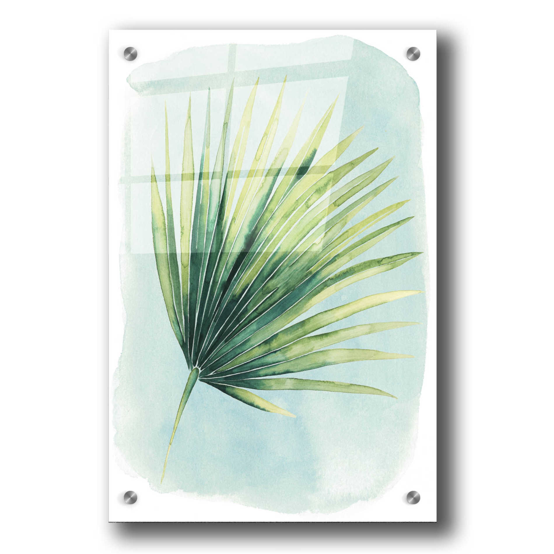 Epic Art 'Paradise Palm Leaves II' by Grace Popp, Acrylic Glass Wall Art,24x36