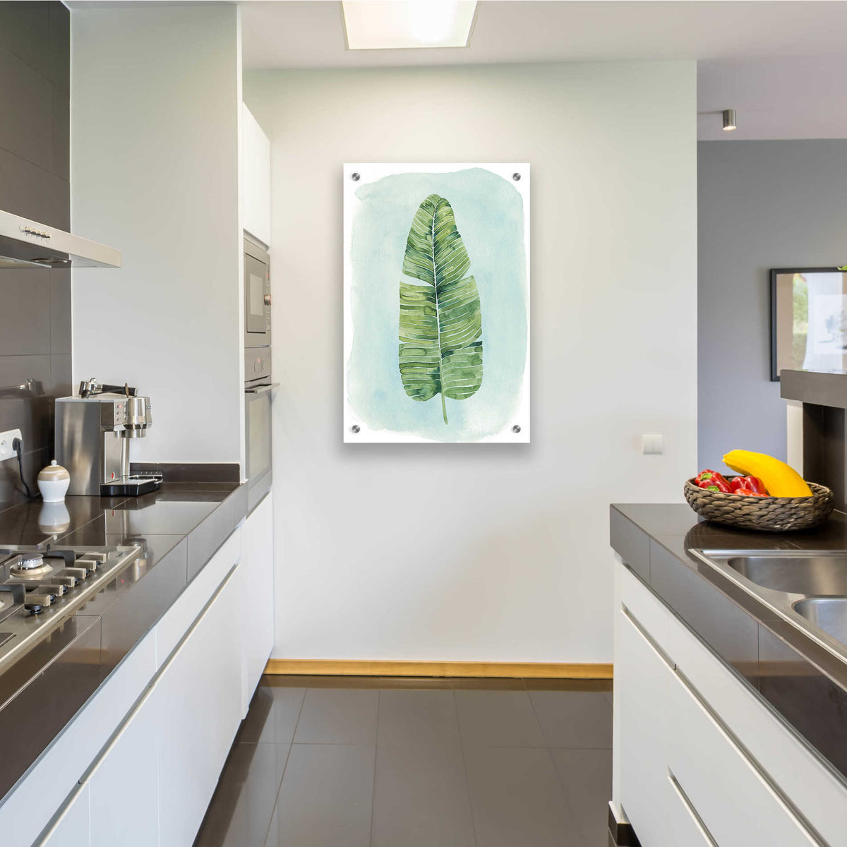 Epic Art 'Paradise Palm Leaves IV' by Grace Popp, Acrylic Glass Wall Art,24x36