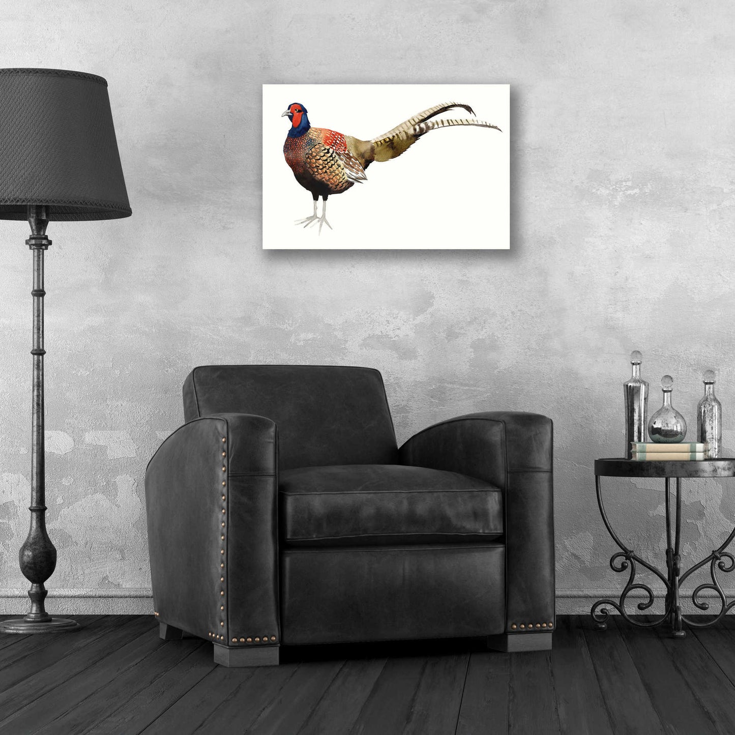 Epic Art 'Watercolor Pheasant II' by Grace Popp, Acrylic Glass Wall Art,24x16