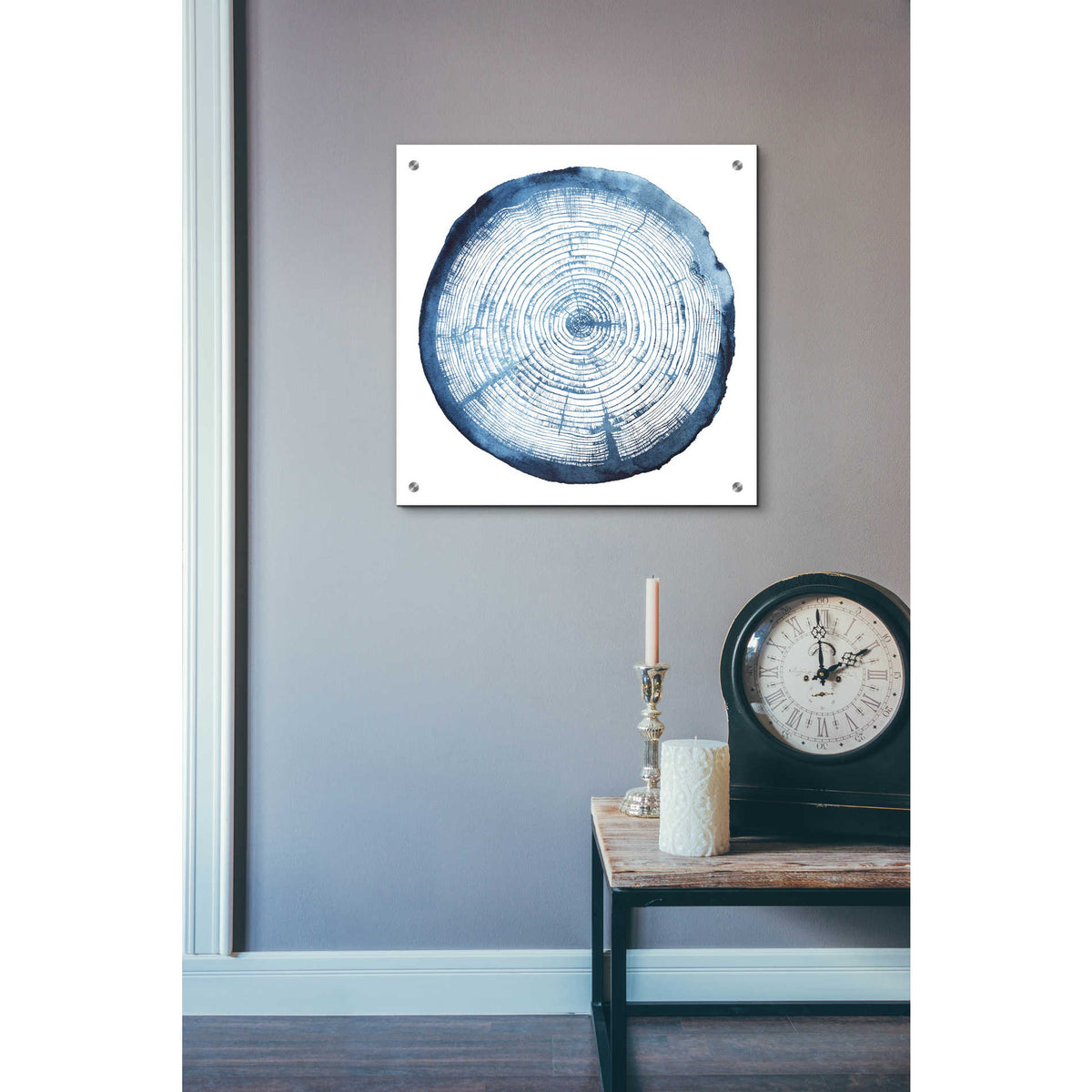 Epic Art 'Tree Ring Overlay I' by Grace Popp, Acrylic Glass Wall Art,24x24