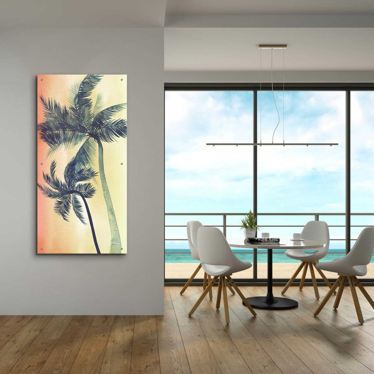Epic Art 'Vintage Palms I' by Grace Popp, Acrylic Glass Wall Art,24x48