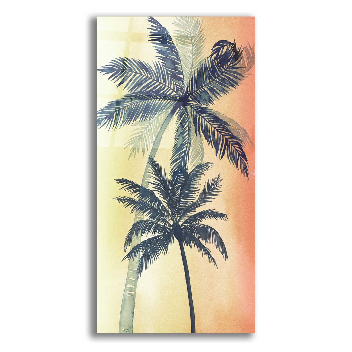 Epic Art 'Vintage Palms II' by Grace Popp, Acrylic Glass Wall Art,12x24