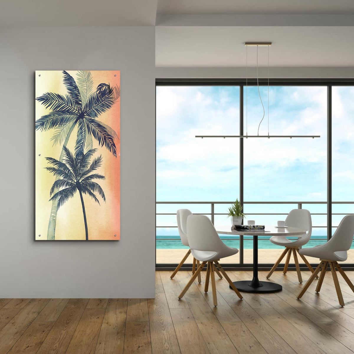 Epic Art 'Vintage Palms II' by Grace Popp, Acrylic Glass Wall Art,24x48