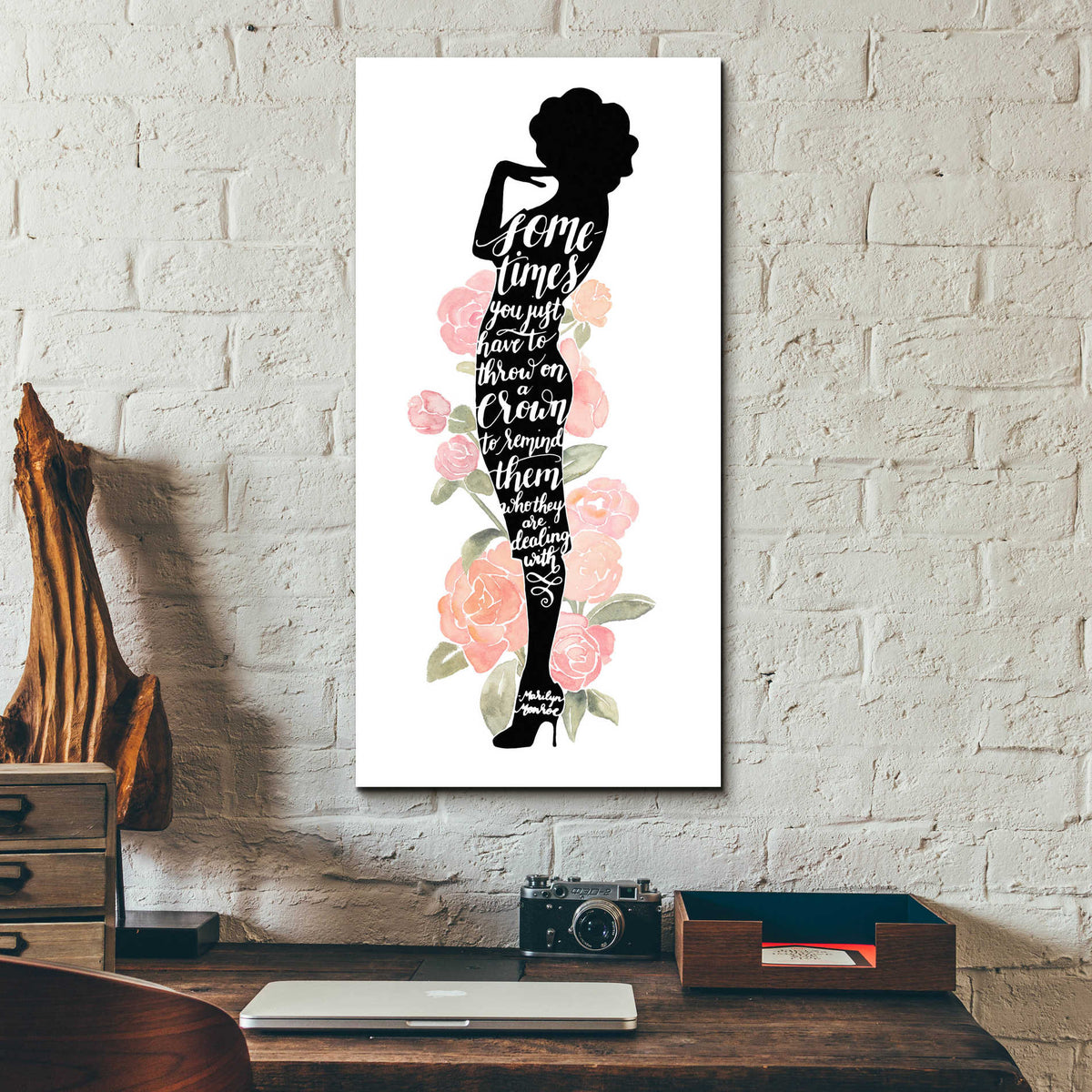 Epic Art 'Iconic Woman I' by Grace Popp, Acrylic Glass Wall Art,12x24