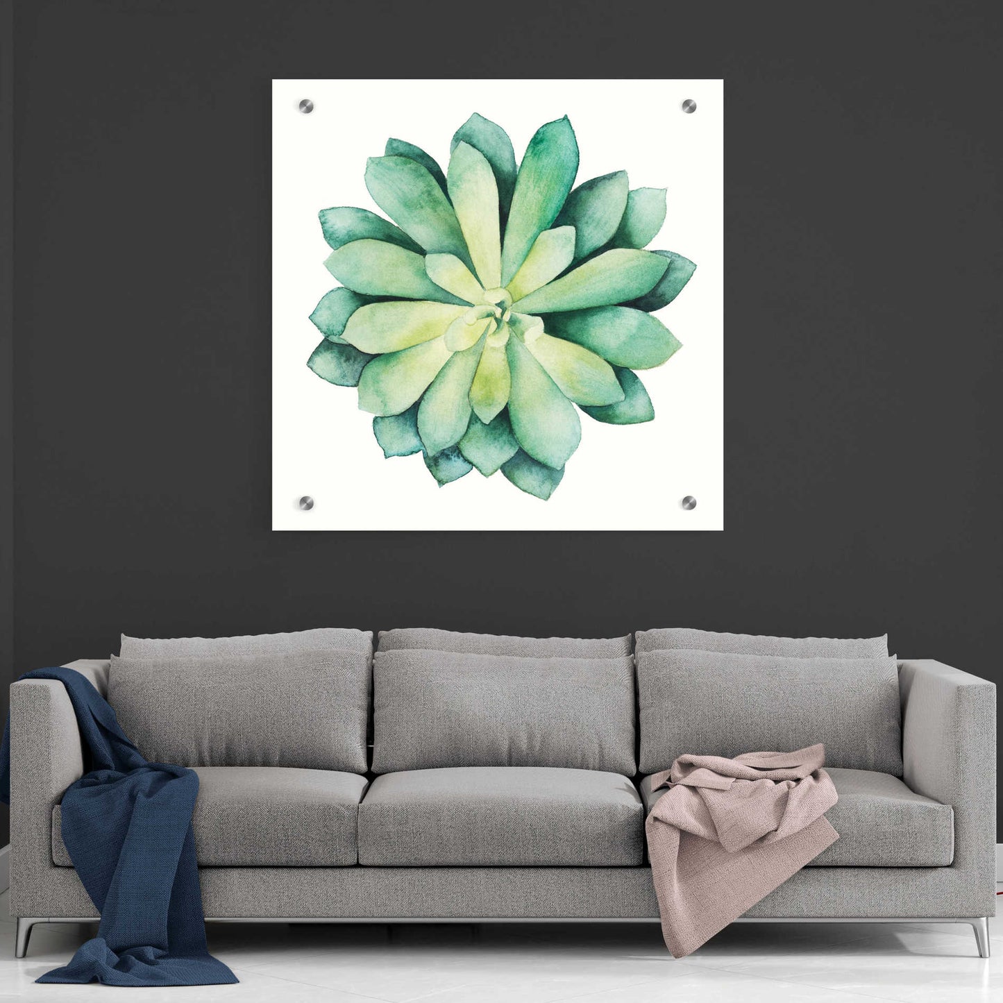 Epic Art 'Tropical Plant VI' by Grace Popp, Acrylic Glass Wall Art,36x36