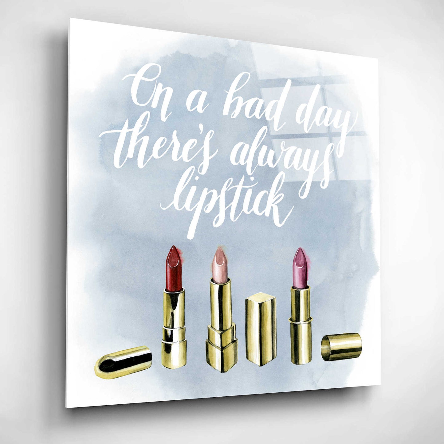 Epic Art 'Let's Makeup I' by Grace Popp, Acrylic Glass Wall Art,12x12