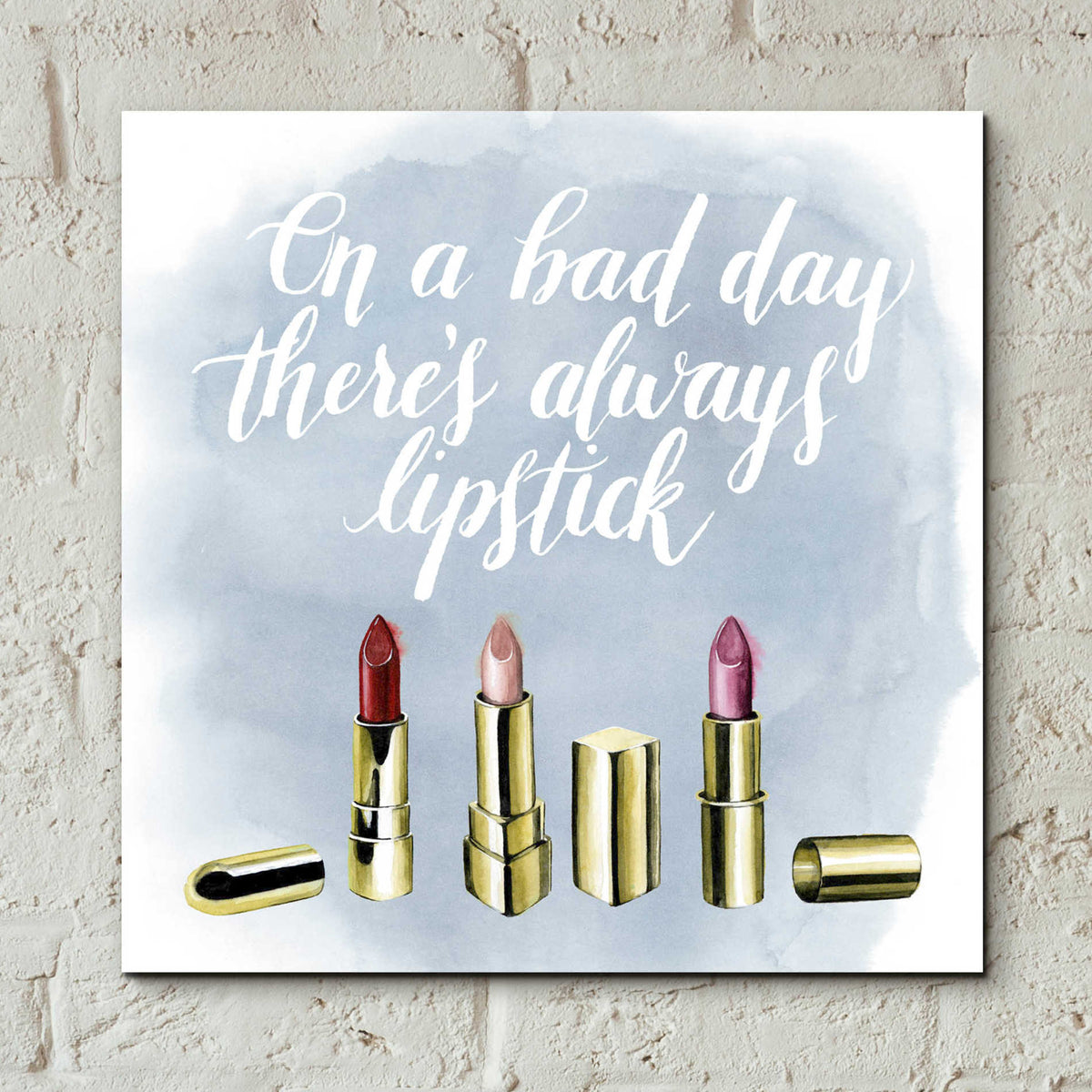 Epic Art 'Let's Makeup I' by Grace Popp, Acrylic Glass Wall Art,12x12