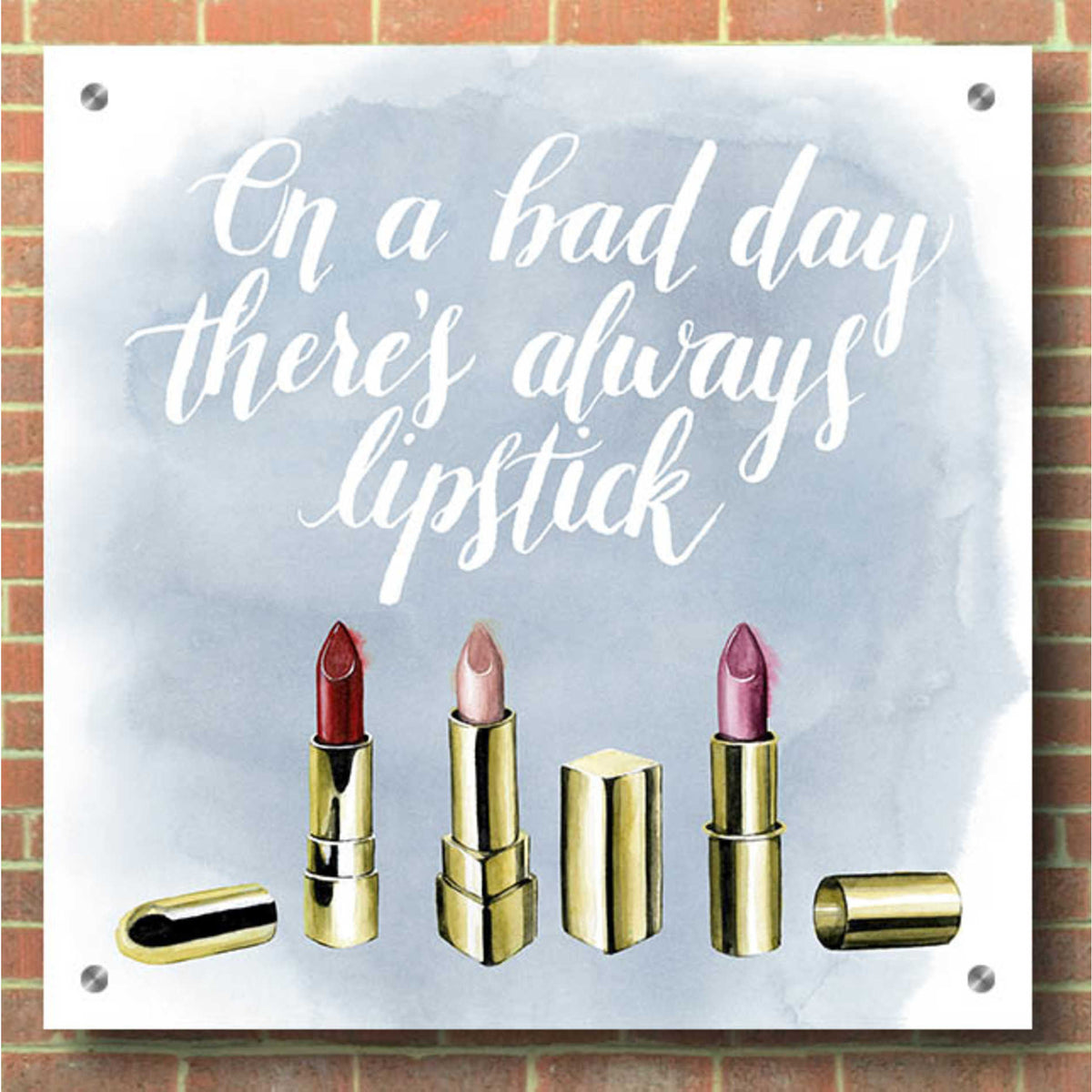 Epic Art 'Let's Makeup I' by Grace Popp, Acrylic Glass Wall Art,36x36