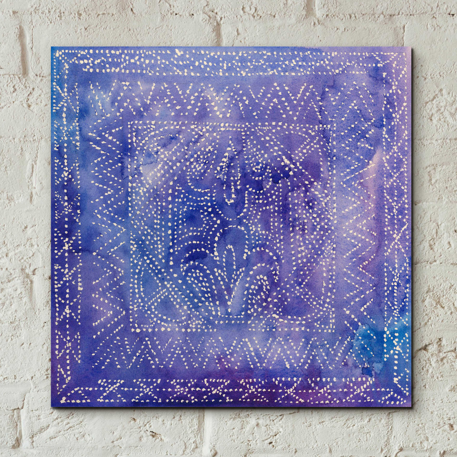 Epic Art 'Batik Nebula II' by Grace Popp, Acrylic Glass Wall Art,12x12