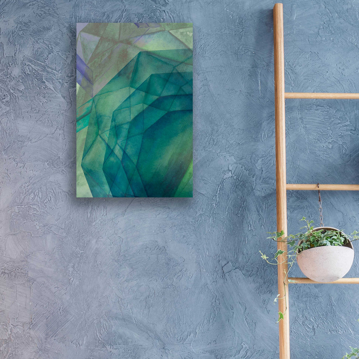 Epic Art 'Gemstones II' by Grace Popp, Acrylic Glass Wall Art,16x24