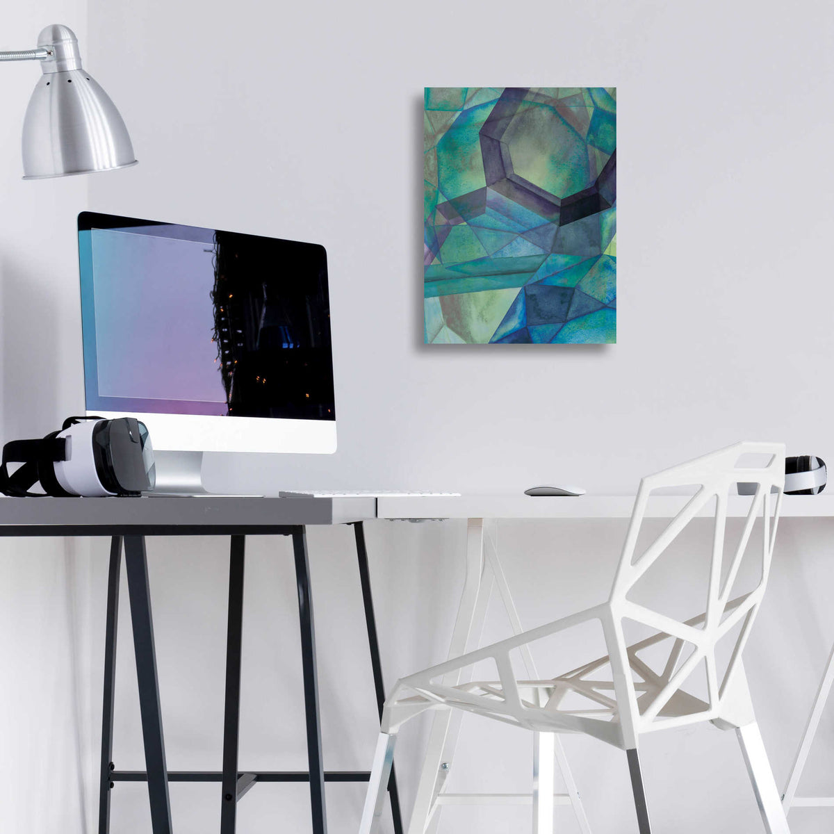 Epic Art 'Gemstones III' by Grace Popp, Acrylic Glass Wall Art,12x16