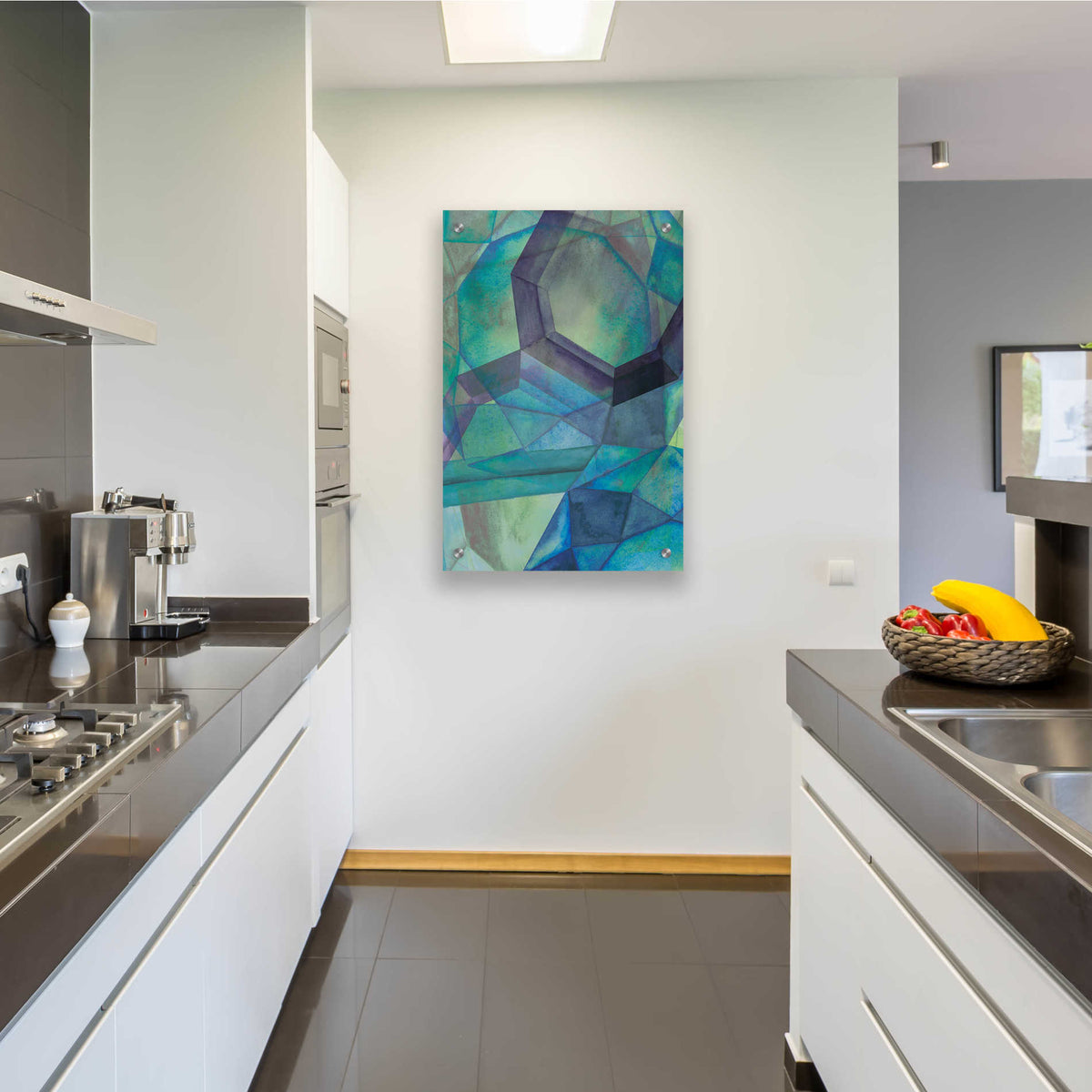 Epic Art 'Gemstones III' by Grace Popp, Acrylic Glass Wall Art,24x36