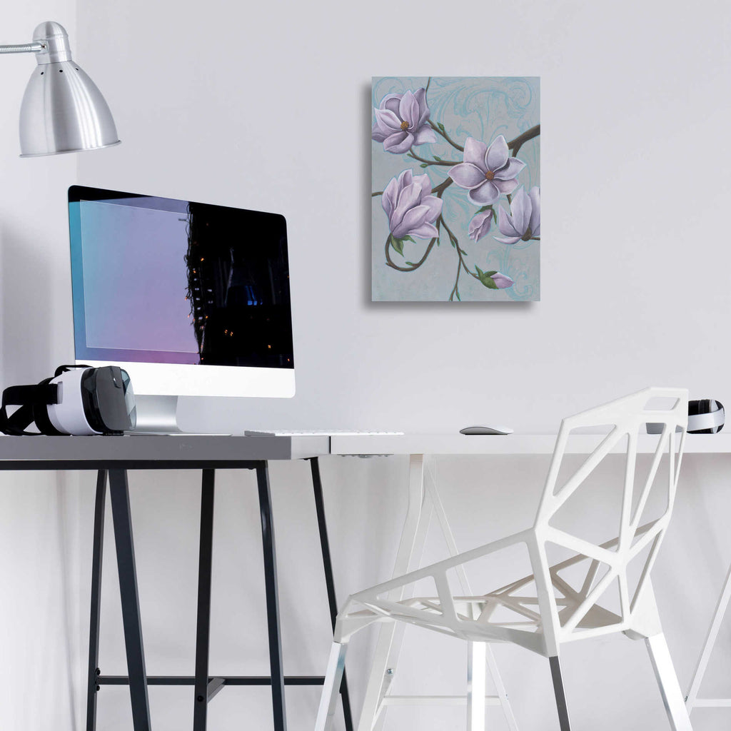 Epic Art 'Branches of Magnolia I' by Grace Popp, Acrylic Glass Wall Art,12x16