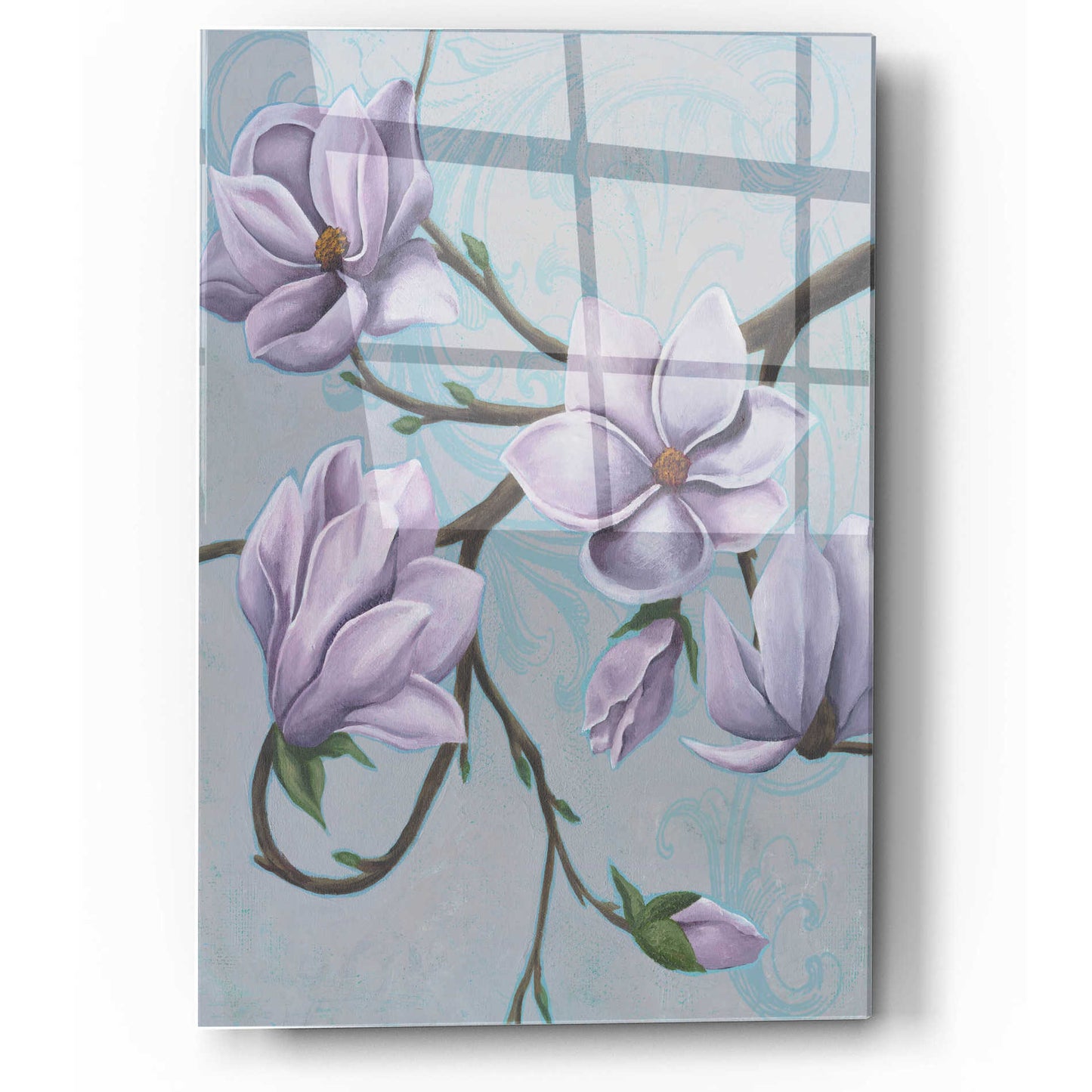 Epic Art 'Branches of Magnolia I' by Grace Popp, Acrylic Glass Wall Art,12x16