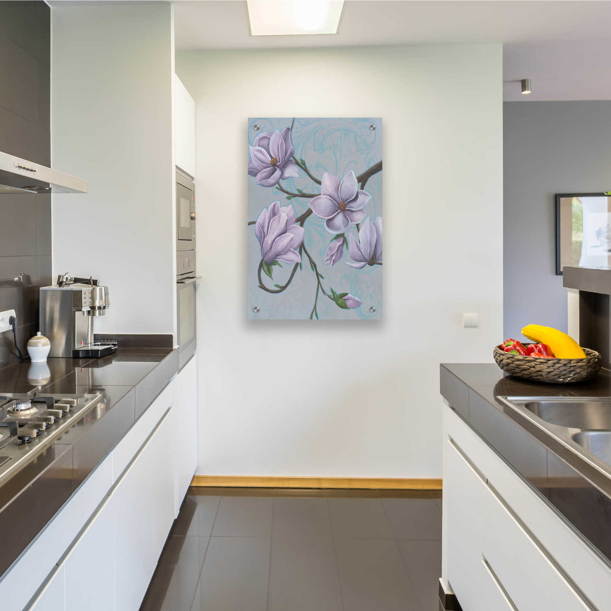 Epic Art 'Branches of Magnolia I' by Grace Popp, Acrylic Glass Wall Art,24x36