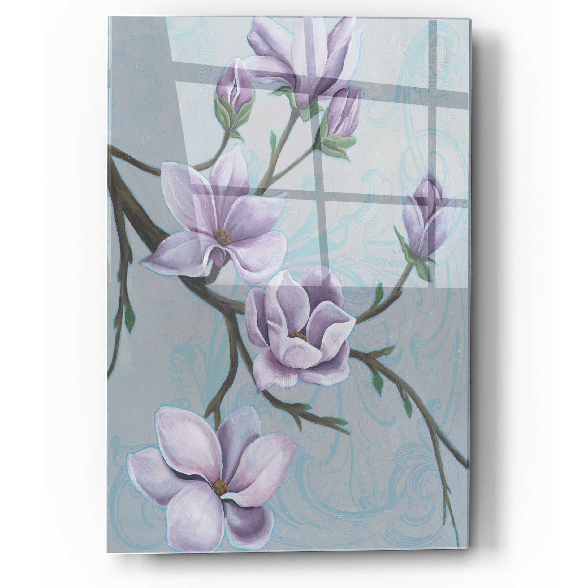 Epic Art 'Branches of Magnolia II' by Grace Popp, Acrylic Glass Wall Art,12x16