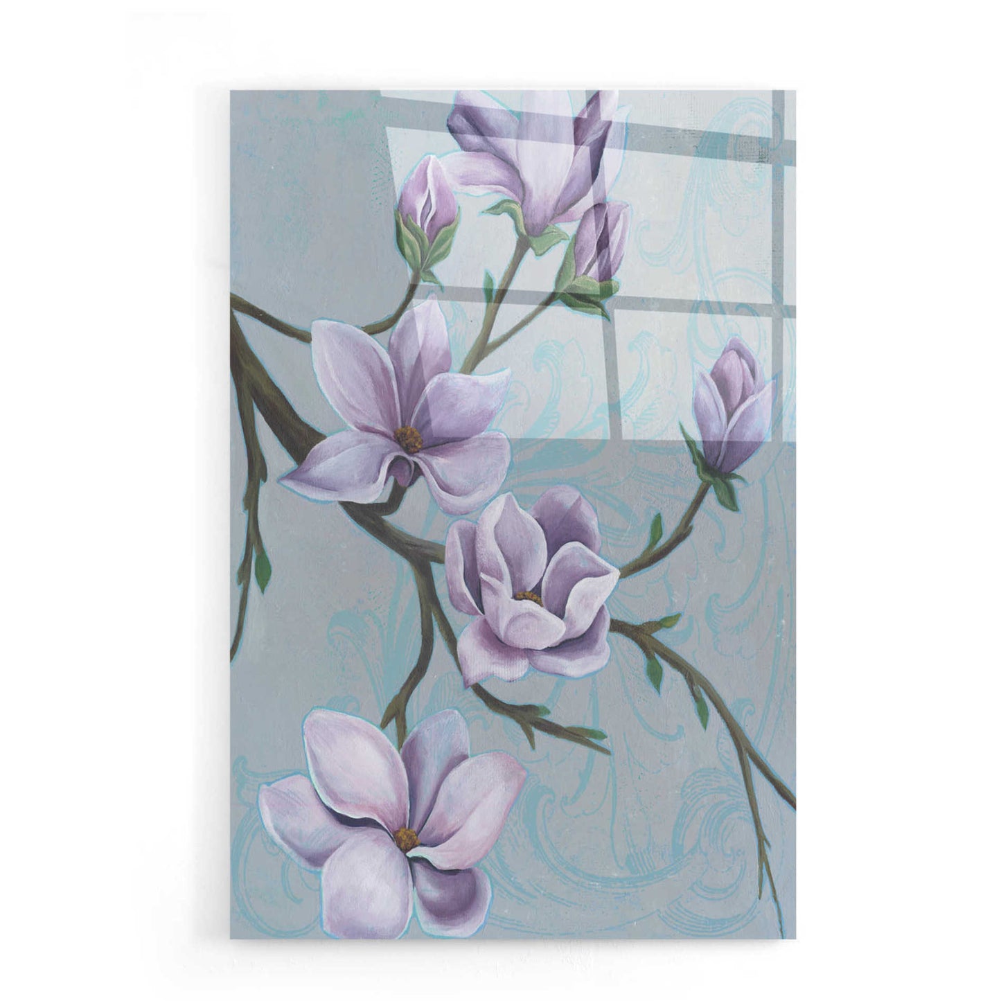 Epic Art 'Branches of Magnolia II' by Grace Popp, Acrylic Glass Wall Art,16x24