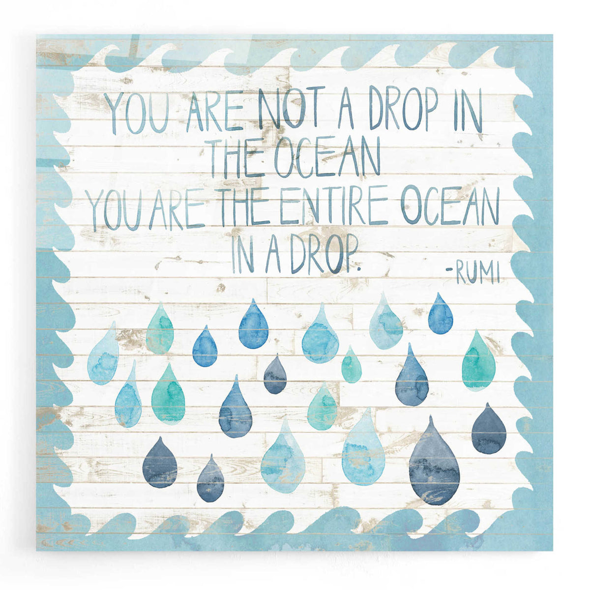 Epic Art 'Coastal Inspire IV' by Grace Popp, Acrylic Glass Wall Art