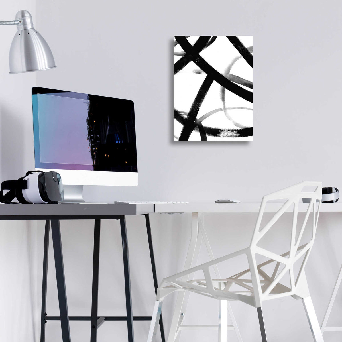 Epic Art 'Monochrome Ripple II' by Grace Popp, Acrylic Glass Wall Art,12x16