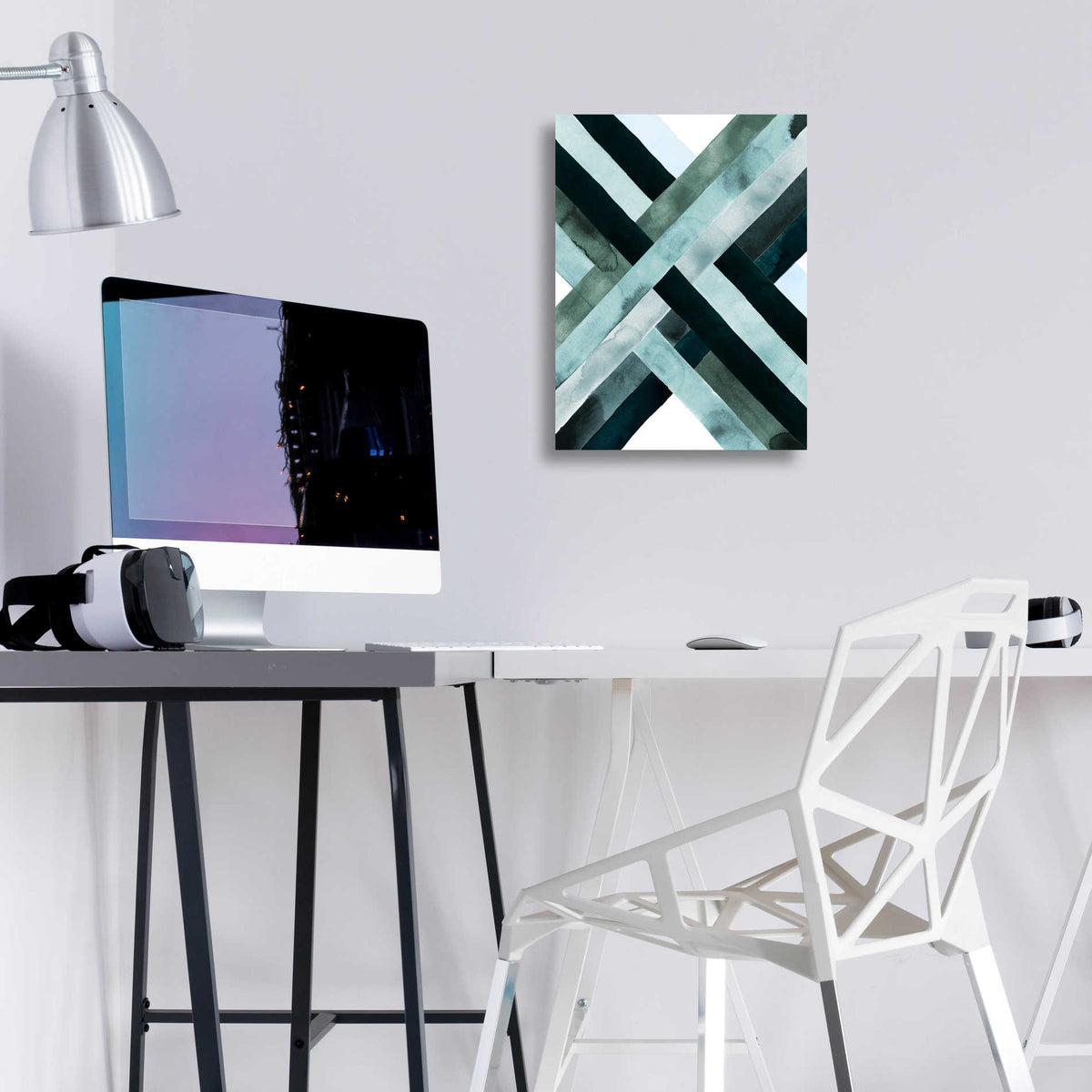 Epic Art 'Watercolor Weave II' by Grace Popp, Acrylic Glass Wall Art,12x16