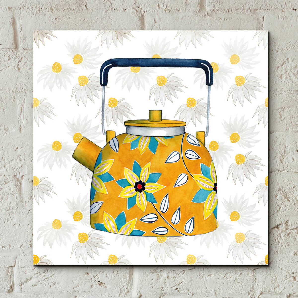 Epic Art 'Sweet Teapot III' by Grace Popp, Acrylic Glass Wall Art,12x12