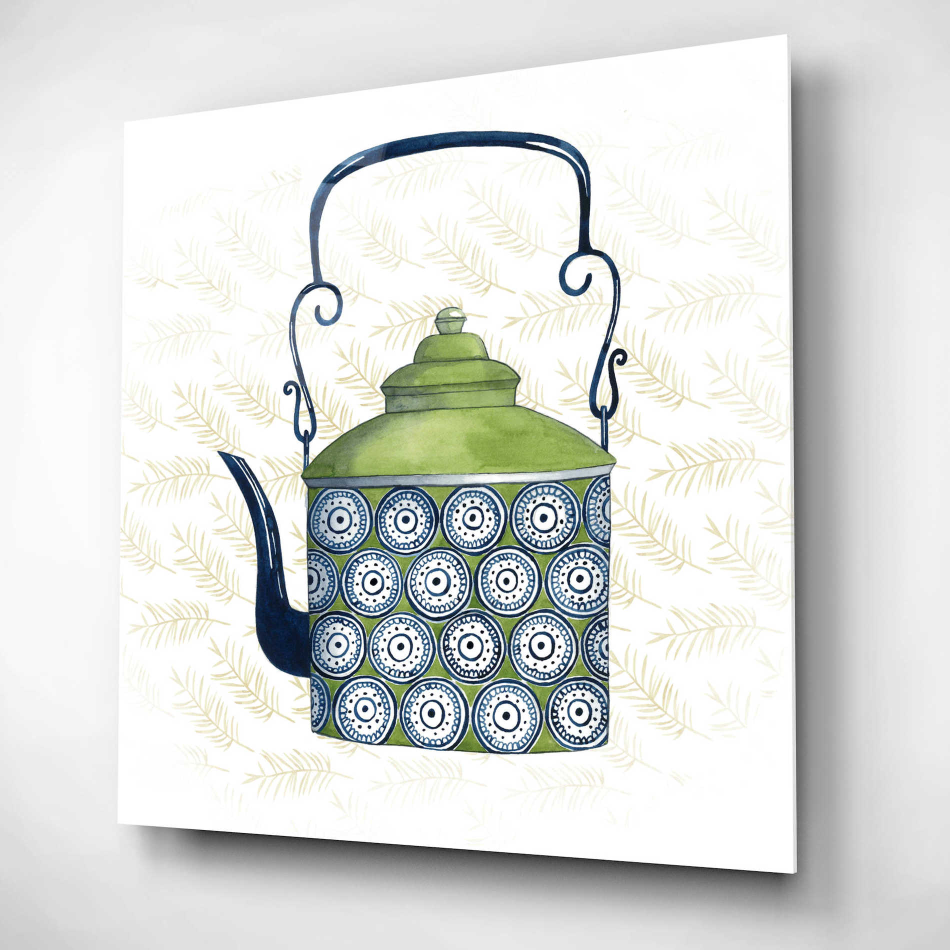 Epic Art 'Sweet Teapot IV' by Grace Popp, Acrylic Glass Wall Art,12x12