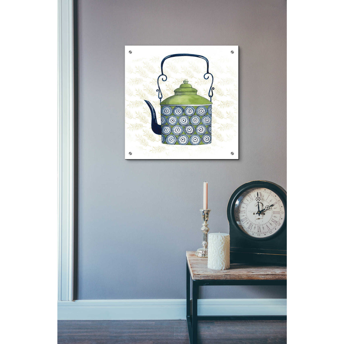 Epic Art 'Sweet Teapot IV' by Grace Popp, Acrylic Glass Wall Art,24x24