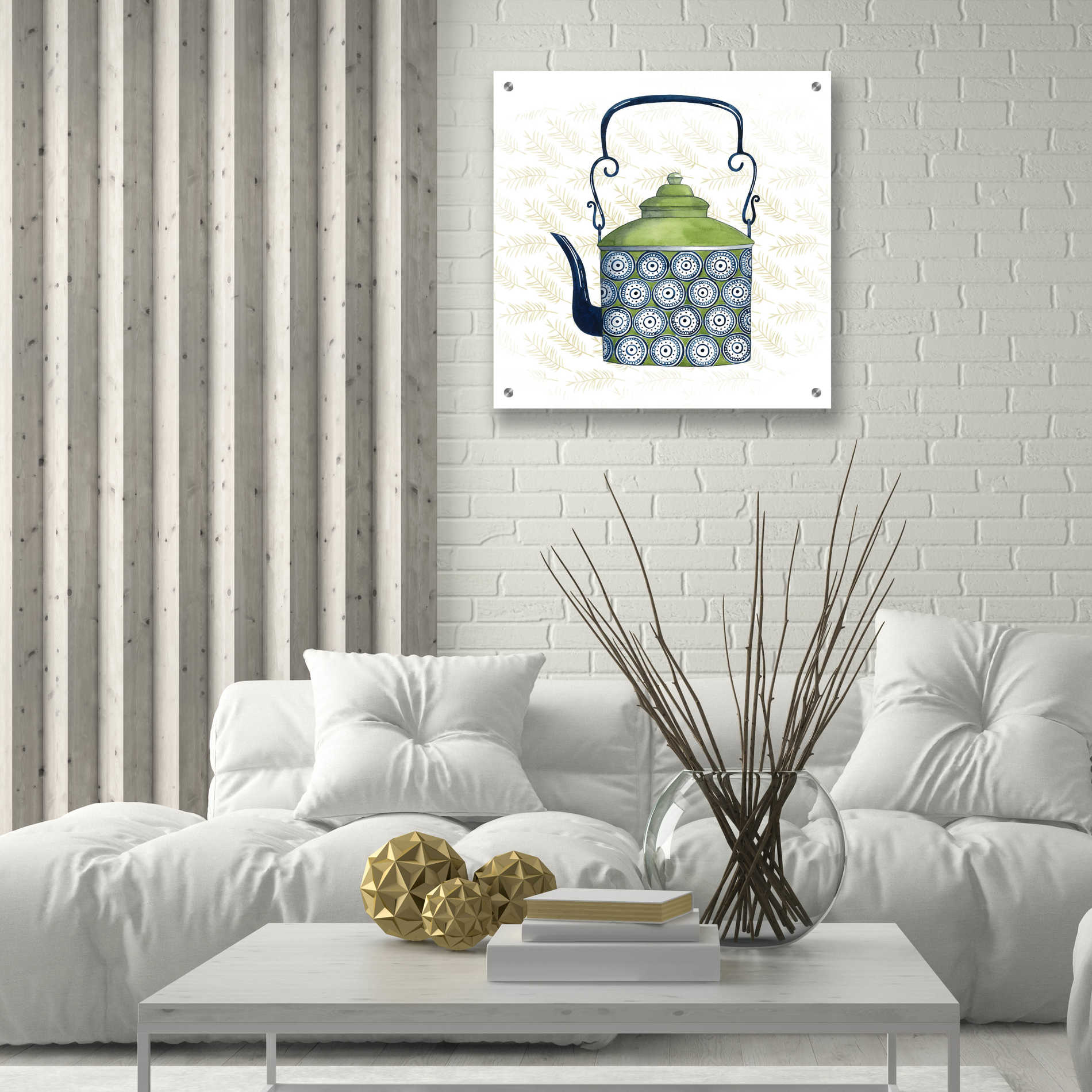 Epic Art 'Sweet Teapot IV' by Grace Popp, Acrylic Glass Wall Art,24x24