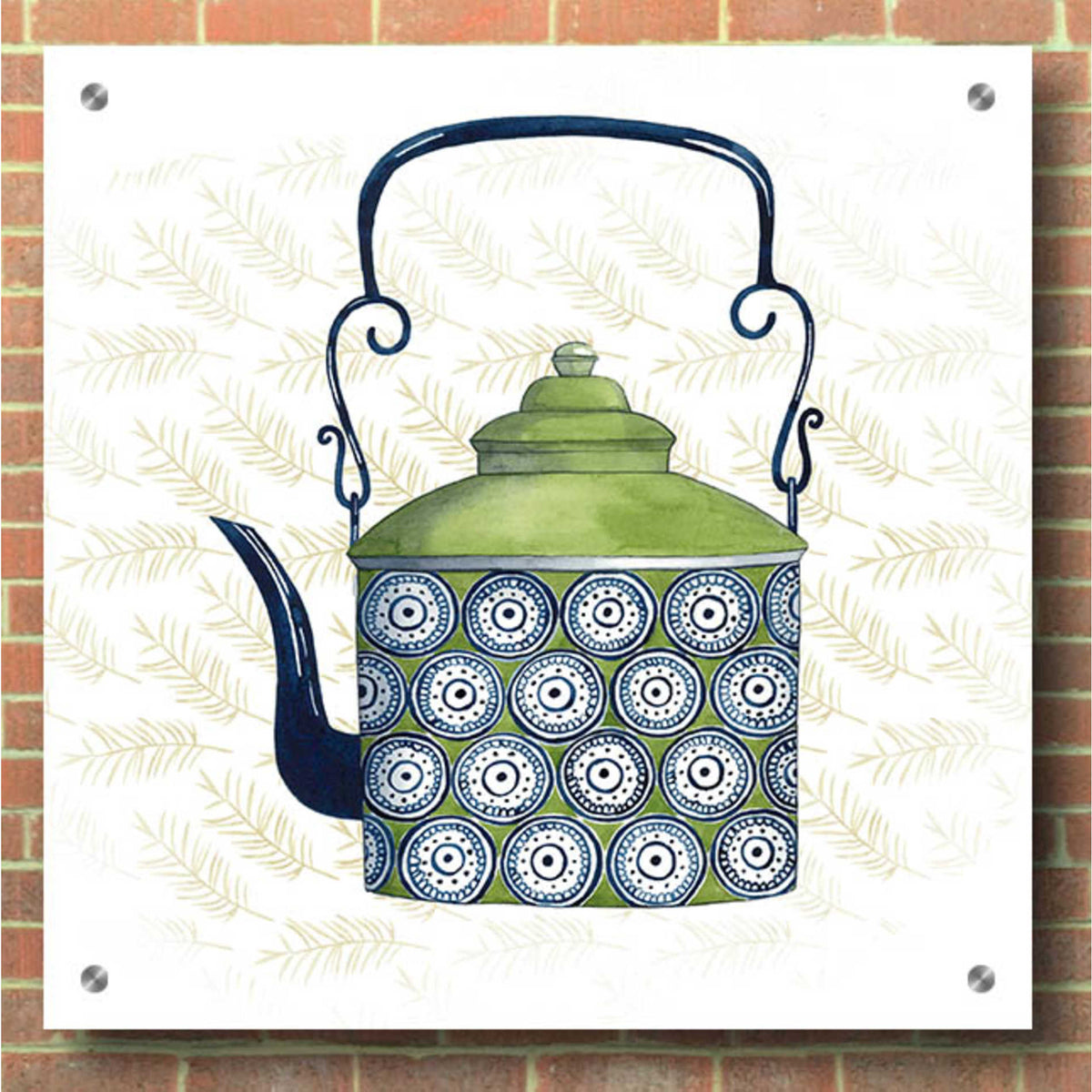 Epic Art 'Sweet Teapot IV' by Grace Popp, Acrylic Glass Wall Art,36x36
