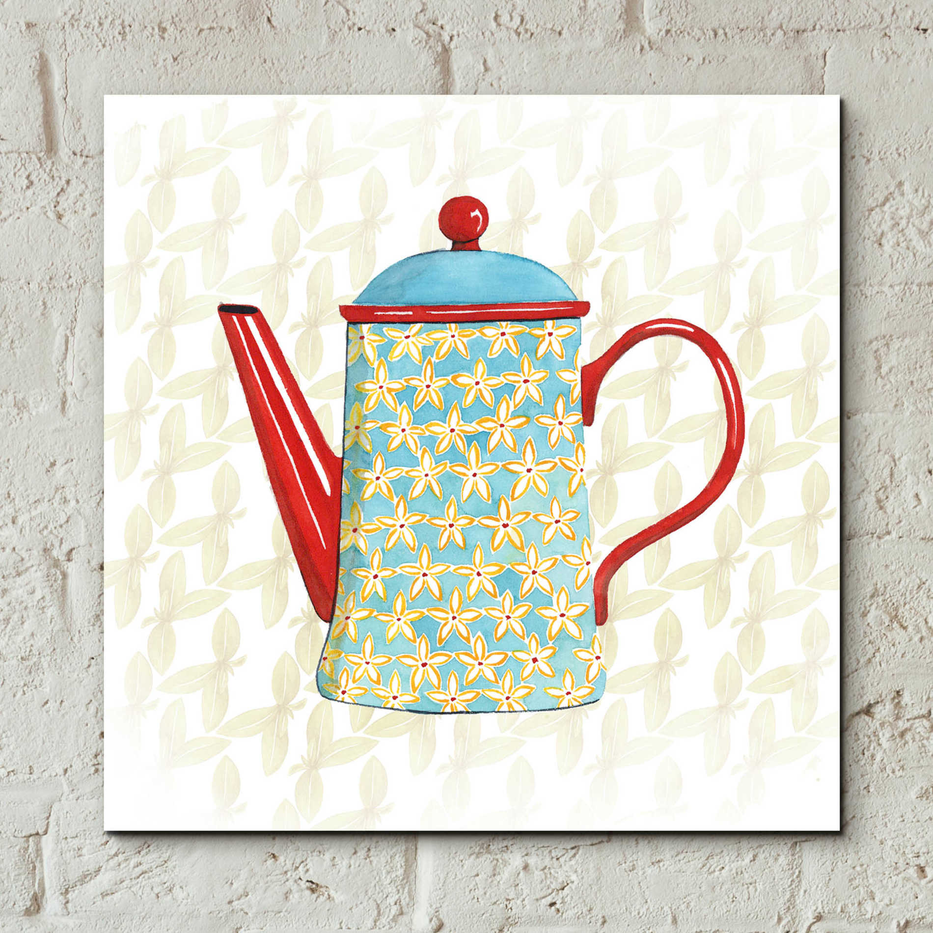 Epic Art 'Sweet Teapot VI' by Grace Popp, Acrylic Glass Wall Art,12x12