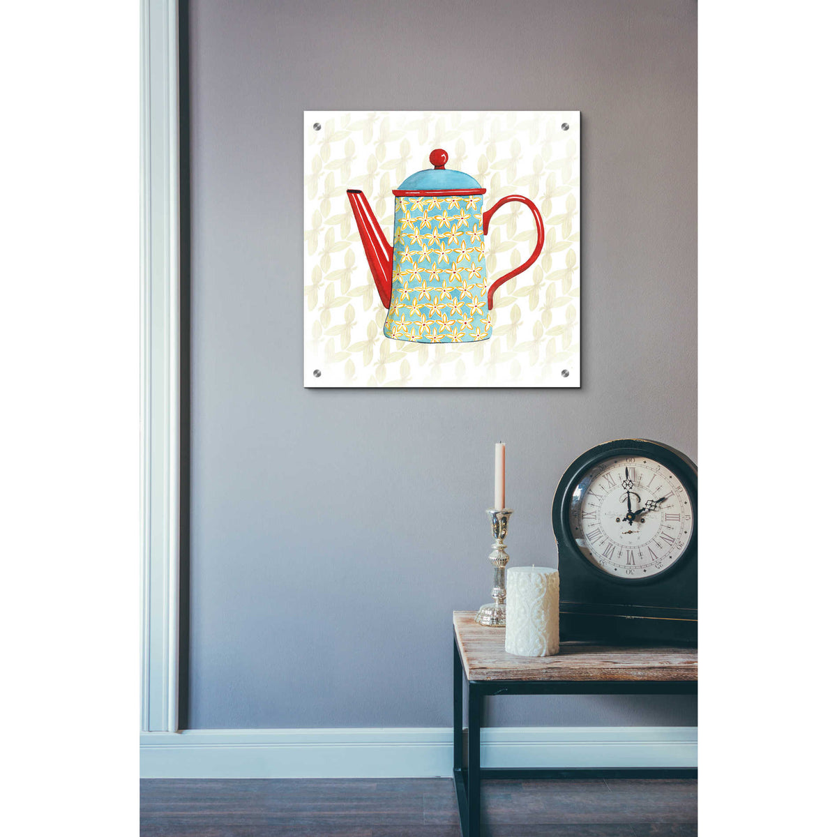 Epic Art 'Sweet Teapot VI' by Grace Popp, Acrylic Glass Wall Art,24x24