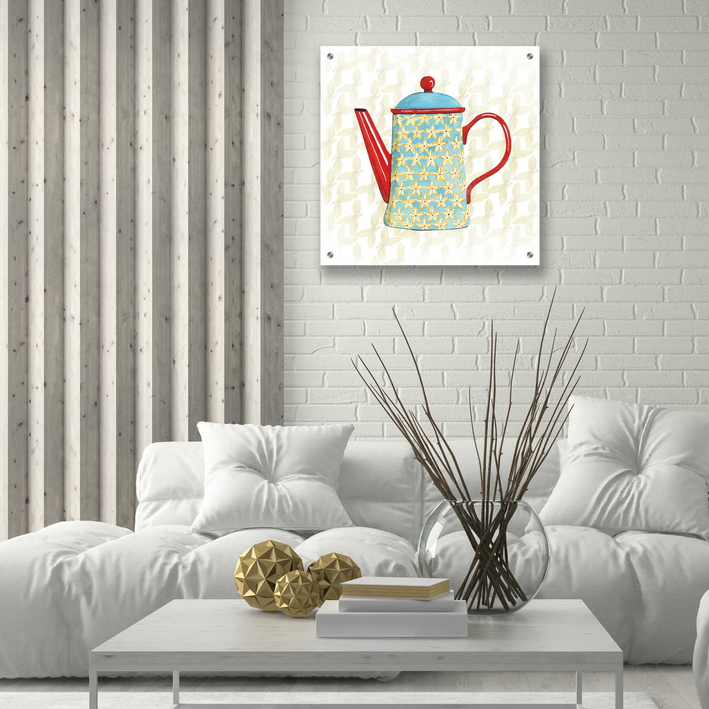 Epic Art 'Sweet Teapot VI' by Grace Popp, Acrylic Glass Wall Art,24x24